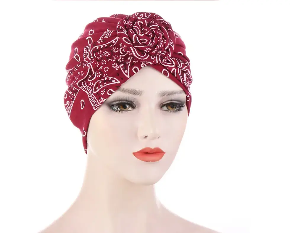Thumbnail: Chemo Headwear Headwrap Turban with front knot