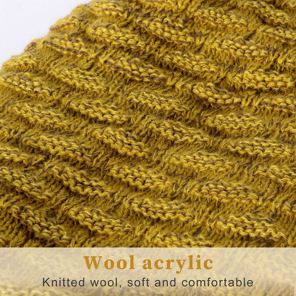Thumbnail: Beanie Hats for Women - Thermal Winter Warm Hat Chenille Fleece Line Slouchy