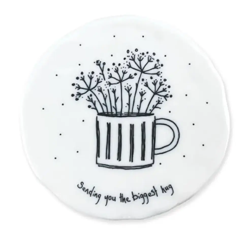 Thumbnail: East of India Porcelain Keepsake Coaster 'Biggest Hug', Friendship Gift