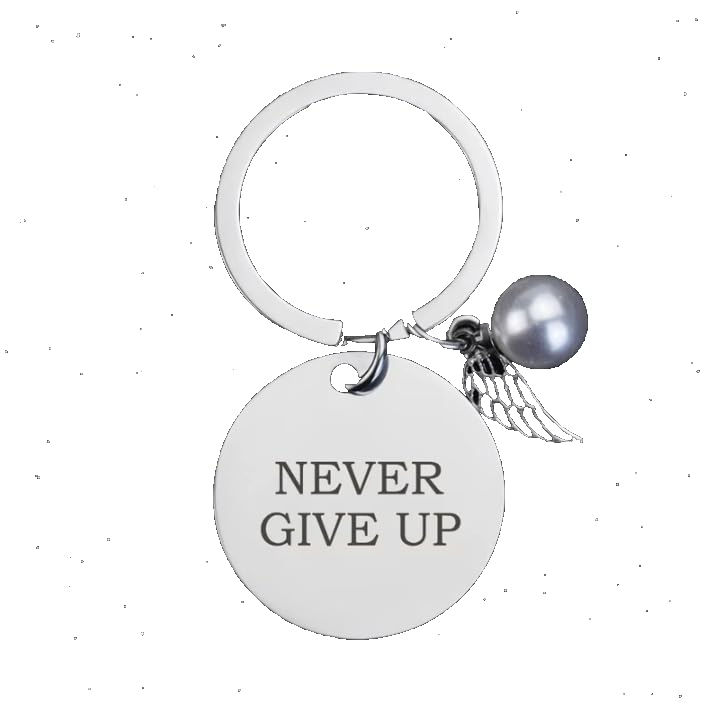 Thumbnail: Not Sisters by Blood but Sisters by Heart Keychain with Angel Wing and Pearl