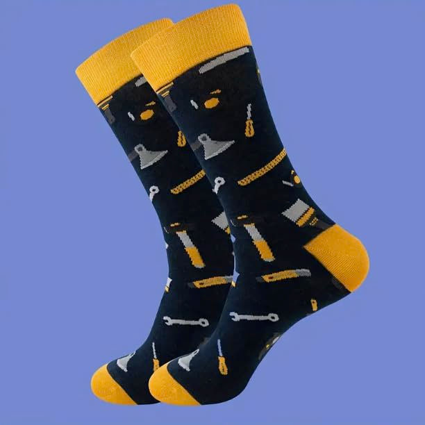 Thumbnail: DJC BOUTIQUE DIY Tool Builders Socks Saw Plyers Spirit Level - Size 5-9
