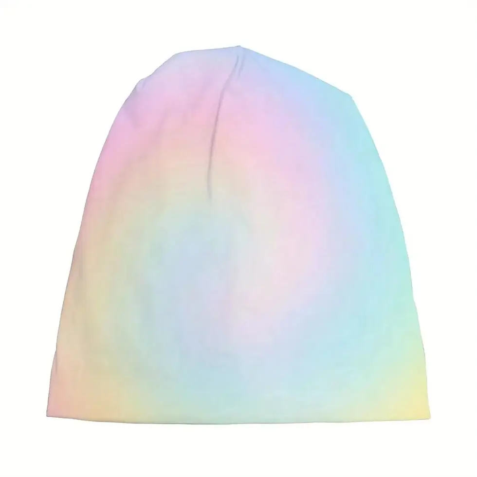 Thumbnail: Chemo Headwear Beanie Hat Pastel Rainbow