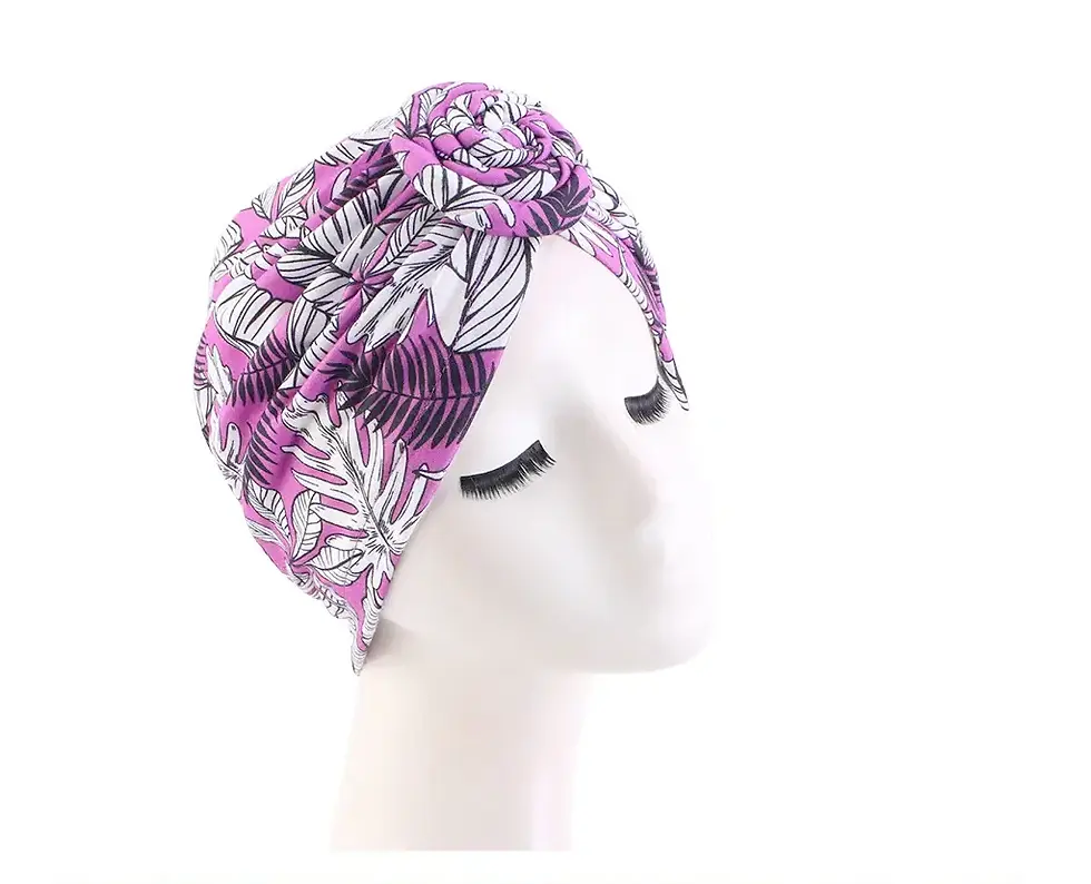 Thumbnail: Chemo Headwear Headwrap Turban with front knot