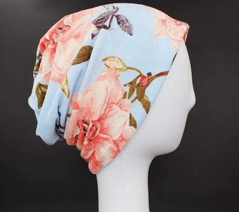Thumbnail: Chemo Headwear Flower Beanie Hat
