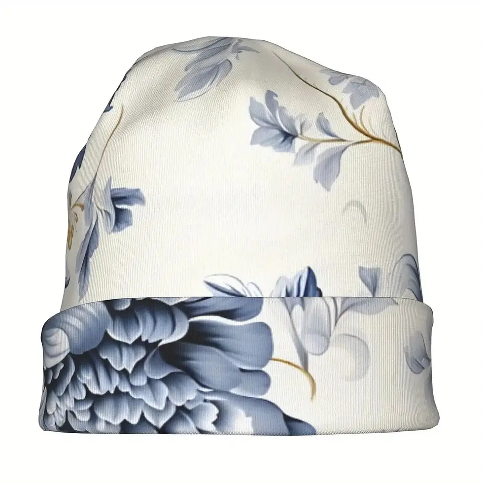 Thumbnail: Ultra Soft Floral Chemo Headwear Beanie Hat