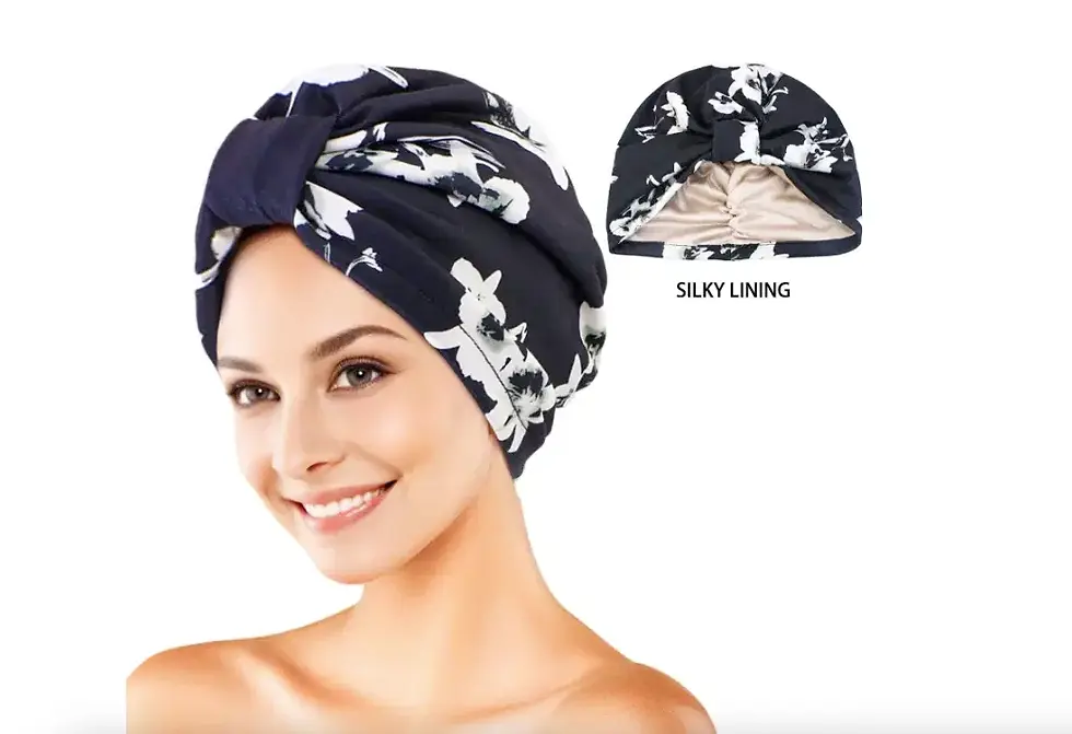 Thumbnail: Pre Tied Headwrap Chemo Headwear Satin Lined