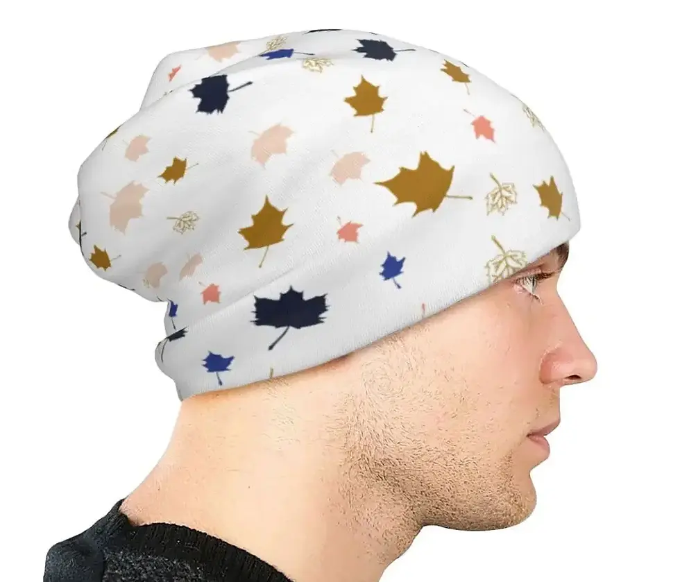 Thumbnail: Chemo Headwear Beanie Cap Bandana Maple Leaf Canadian