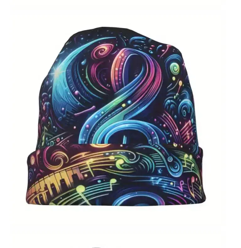 Thumbnail: Super Soft Chemo Headwear Beanie Hat Music Theme