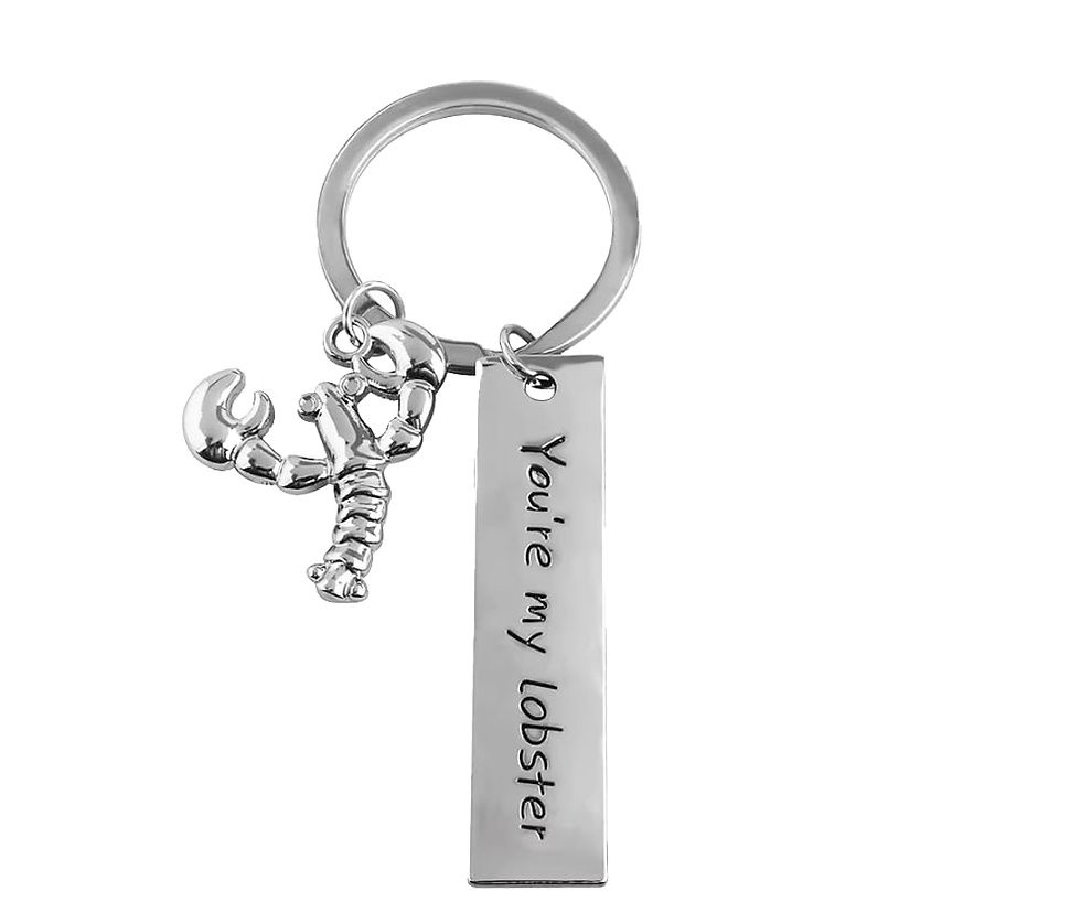 Thumbnail: Not Sisters by Blood but Sisters by Heart Keychain with Angel Wing and Pearl