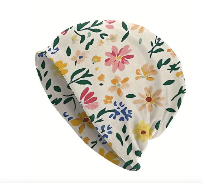 Thumbnail: Chemo Headwear Beanie Hat - Pre Tied Bandana Scarf Closed Top Cap Flower (UK