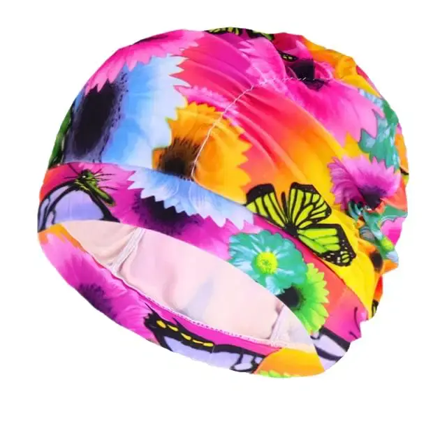Thumbnail: Swimming Cap Chemo Hair loss Cancer Swim Cover Headwear