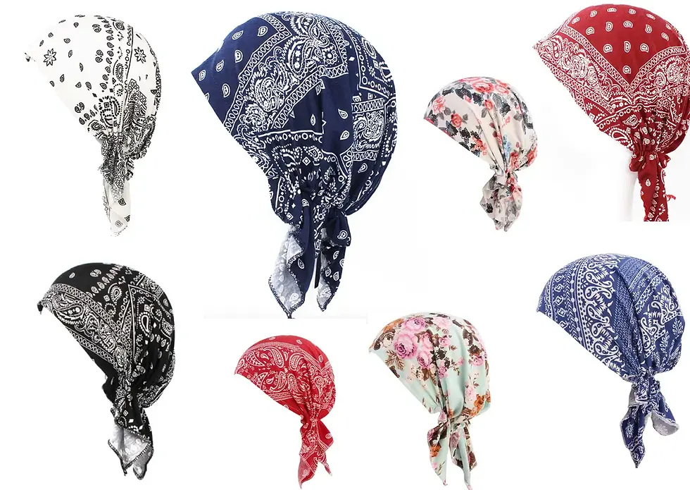 Thumbnail: Pre Tied Headscarf Headwrap Chemo Headwear