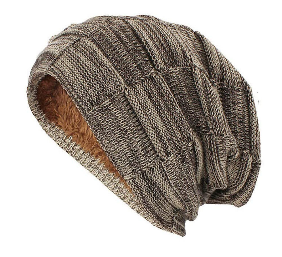 Thumbnail: Chemo Headwear Winter Warm Wooly Beanie Hat Faux Fur Soft Turban Cap Alopecia