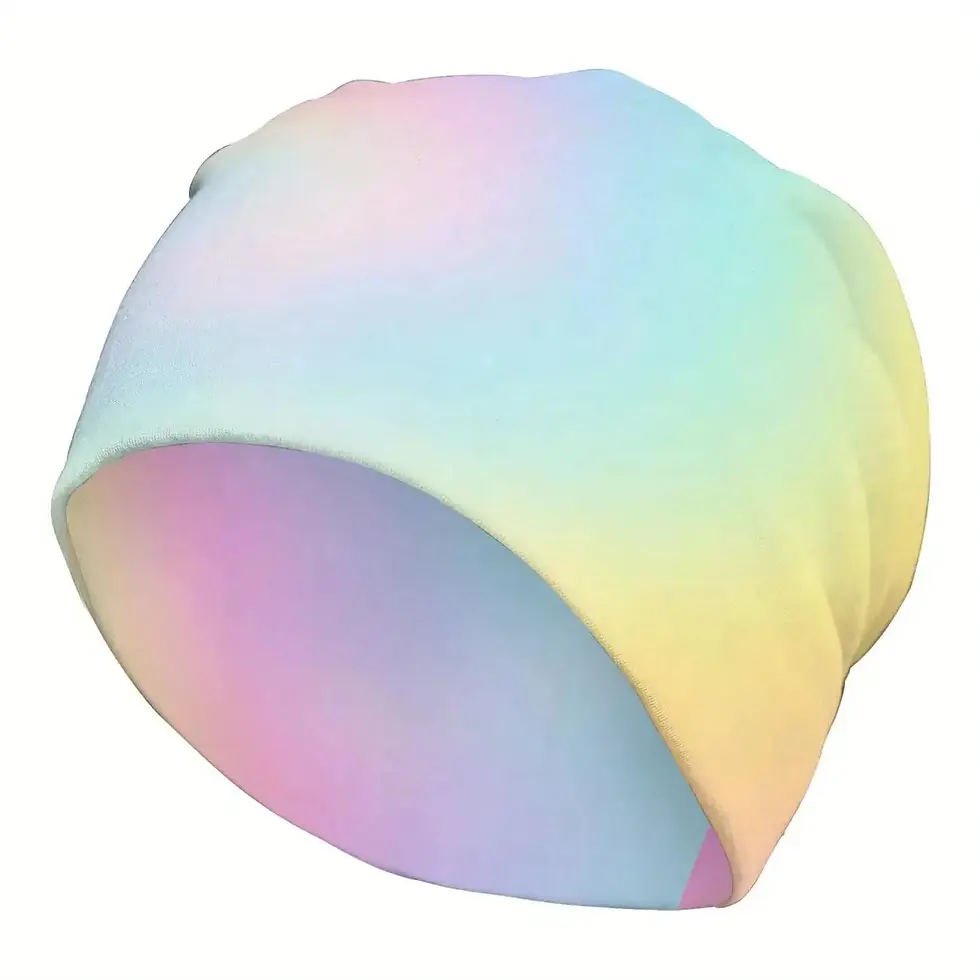 Thumbnail: Chemo Headwear Beanie Hat Pastel Rainbow
