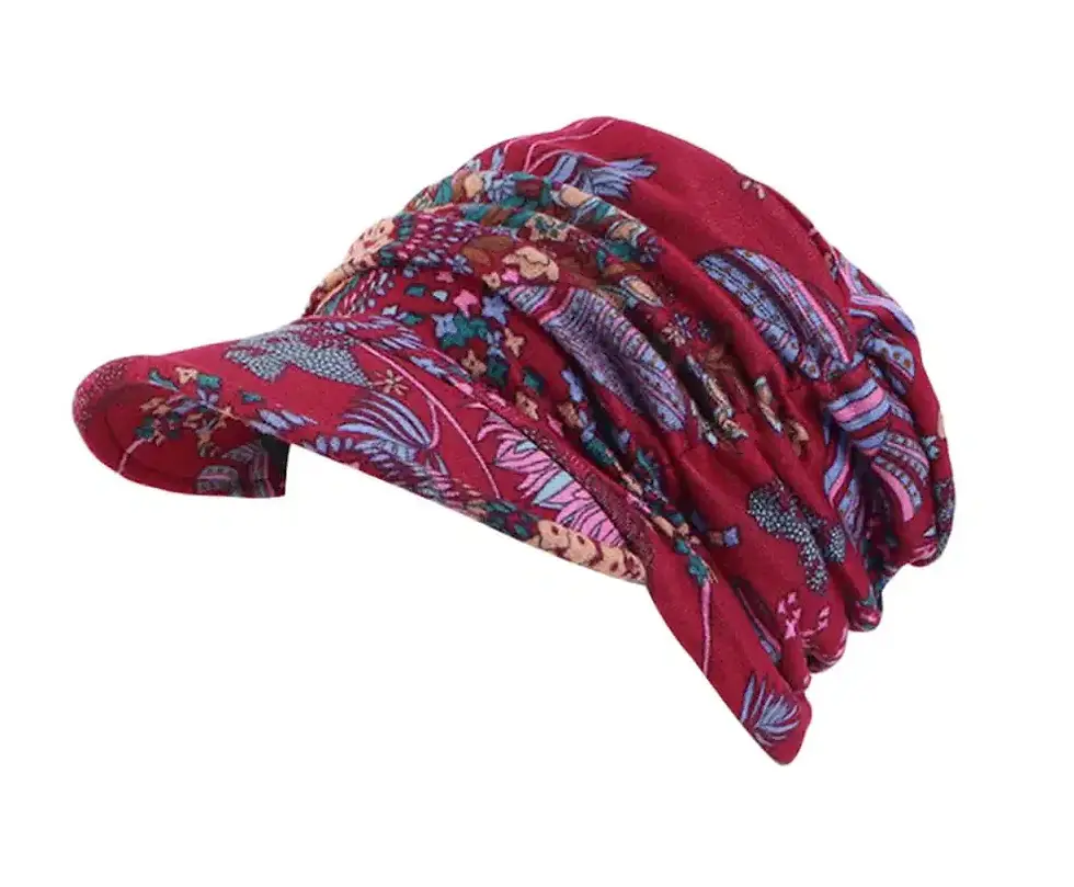 Thumbnail: Warm Beanie Hat with Brim Fleece Lined Cap