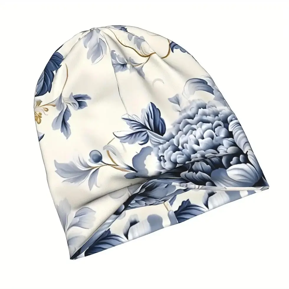 Thumbnail: Ultra Soft Floral Chemo Headwear Beanie Hat
