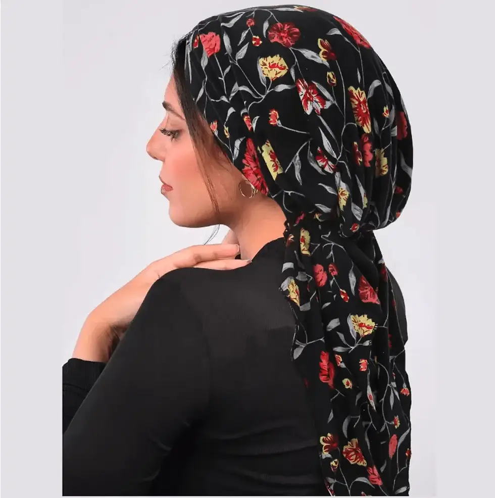 Thumbnail: Pre Tied Headwrap Headscarf Chemo Headwear Beanie Head Cover Scarf Turban Cap