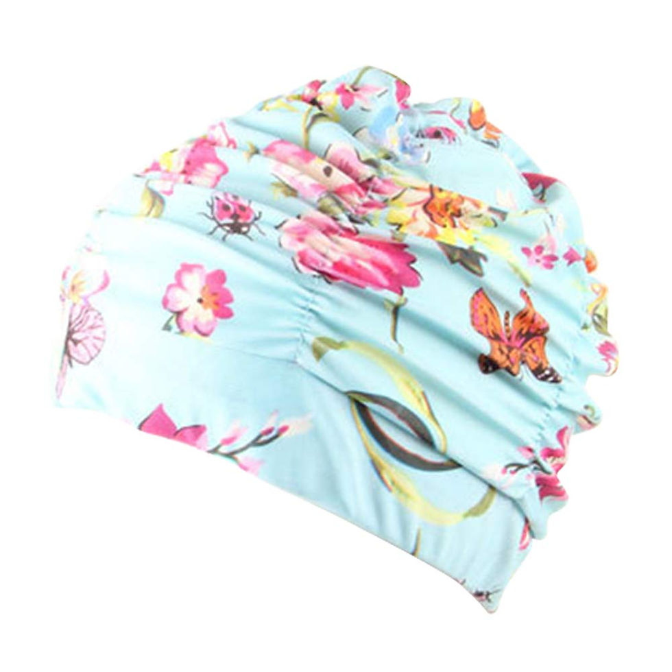 Thumbnail: Swimming cap Pleated petal fabric swimming cap swimming beach seaside protection