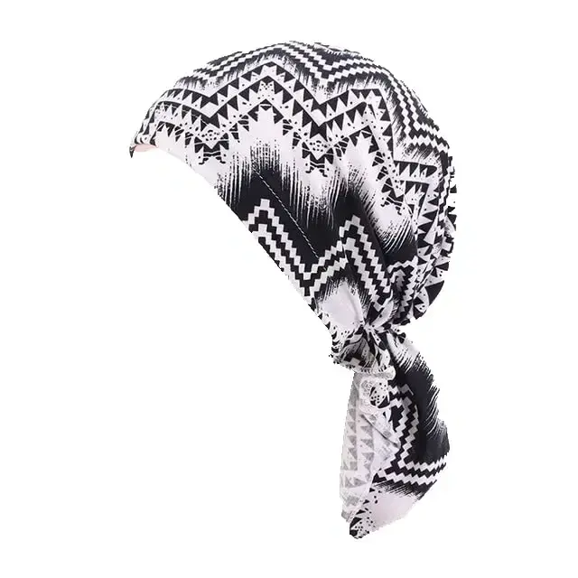 Thumbnail: Women Chemo Beanie Scarf Soft Turban Cap Floral Head Wraps Cotton Fabric Head