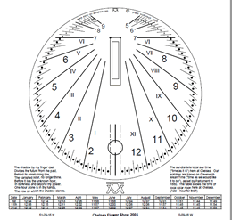 Dialplate for 30 cm. stainless steel sundial by Piers Nicholson
