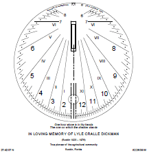 Dialplate for 30 cm. stainless steel sundial by Piers Nicholson