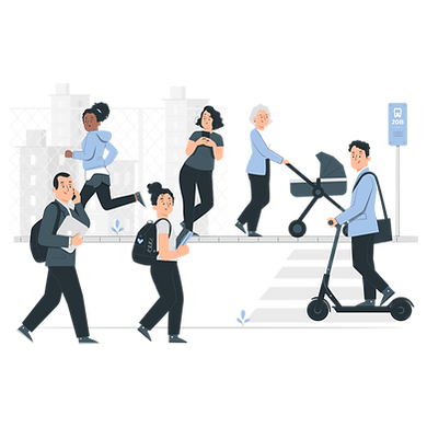 Relocation People walking Illustration