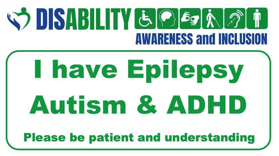 Thumbnail: I have Epilepsy Autism & ADHD - Disability Awareness and Inclusion Card
