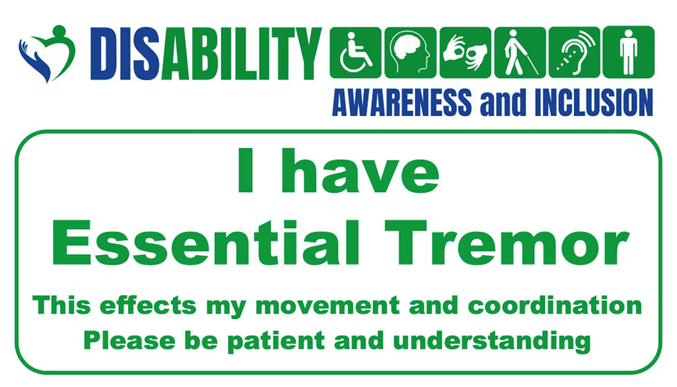 Thumbnail: I have Essential Tremor - Disability Awareness & Inclusion Card