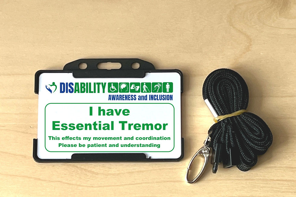 Thumbnail: I have Essential Tremor - Disability Awareness & Inclusion Card