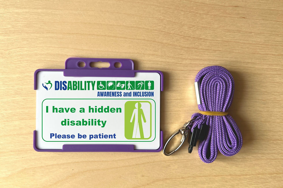 Thumbnail: I have a hidden disability - Disability Awareness and Inclusion Card - Shops & P