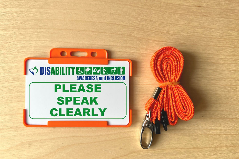 Thumbnail: Please Speak Clearly - Disability Awareness & Inclusion Card (choose your favour