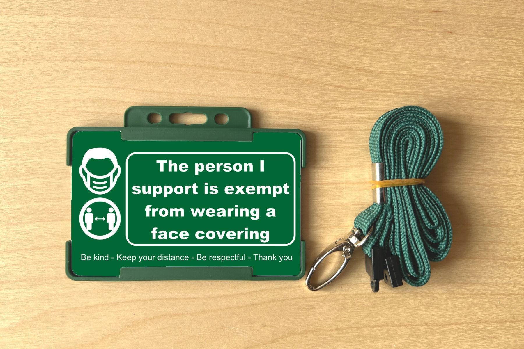 The person I support is exempt from wearing a face covering - Face Covering Exem