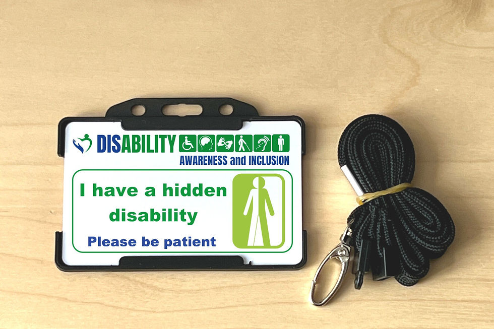 Thumbnail: I have a hidden disability - Disability Awareness and Inclusion Card - Shops & P