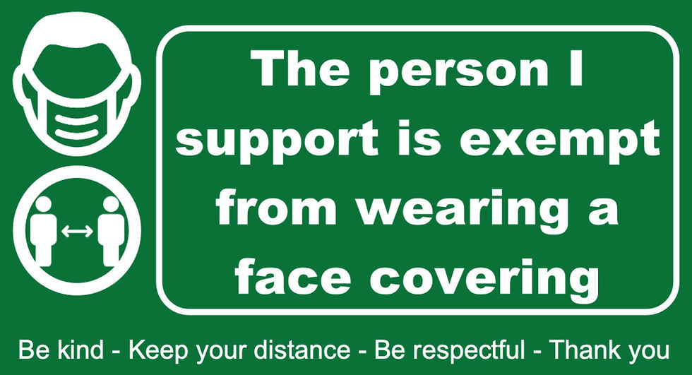 Thumbnail: The person I support is exempt from wearing a face covering - Face Covering Exem