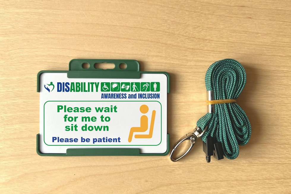 Thumbnail: Please wait for me to sit down - Disability Awareness and Inclusion Card - Shops
