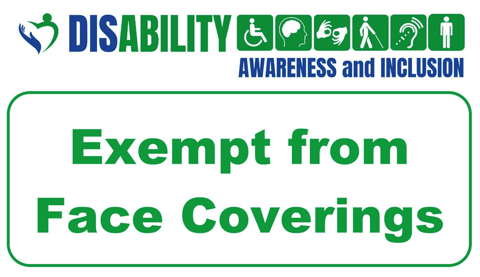 Thumbnail: Exempt from face coverings - Disability Awareness and Inclusion Card