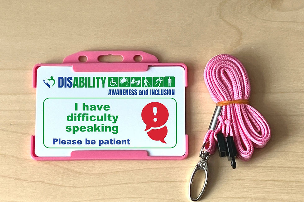Thumbnail: I have difficulty speaking - Disability Awareness and Inclusion Card - Shops & P