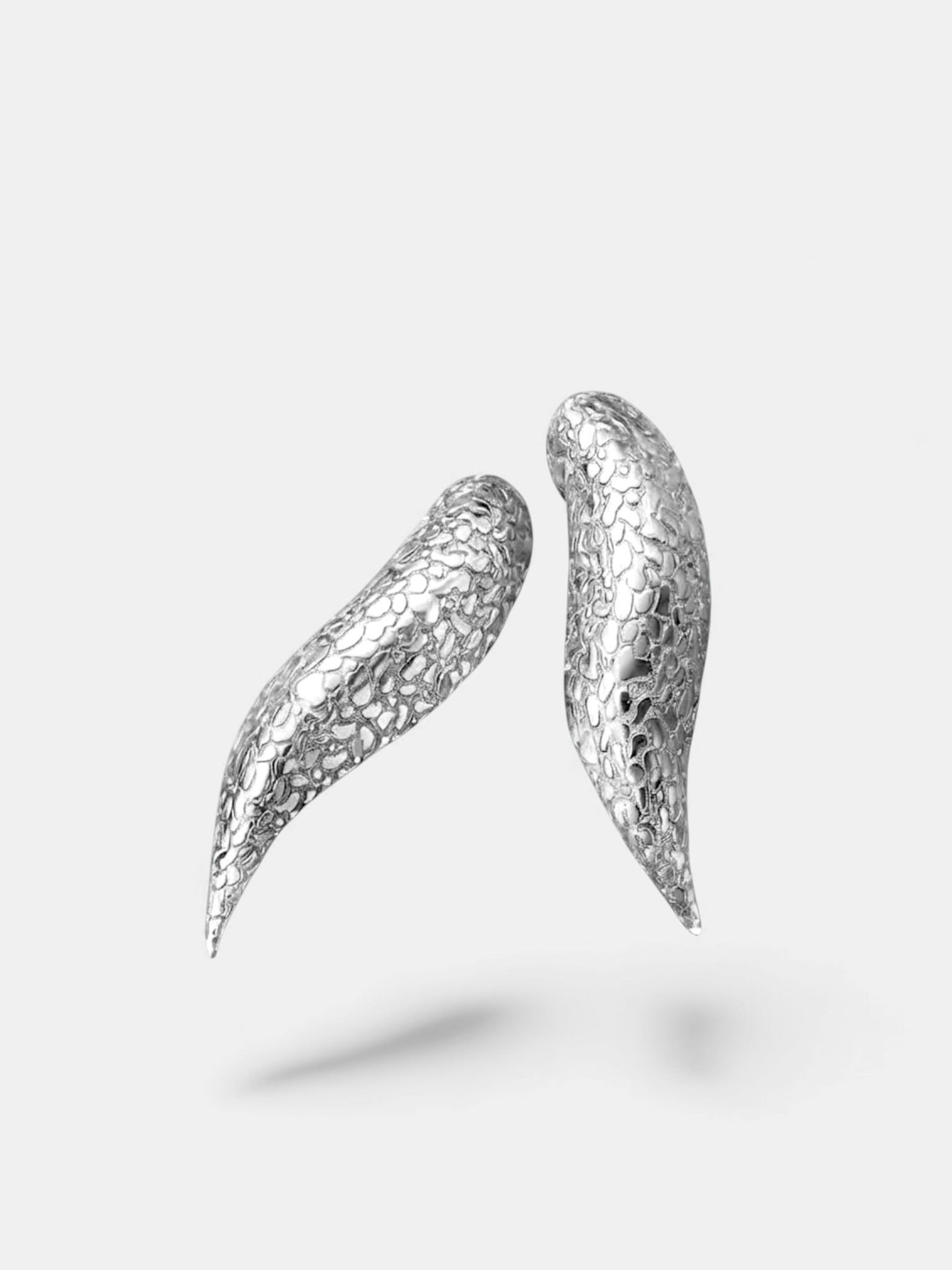 silver wild earrings