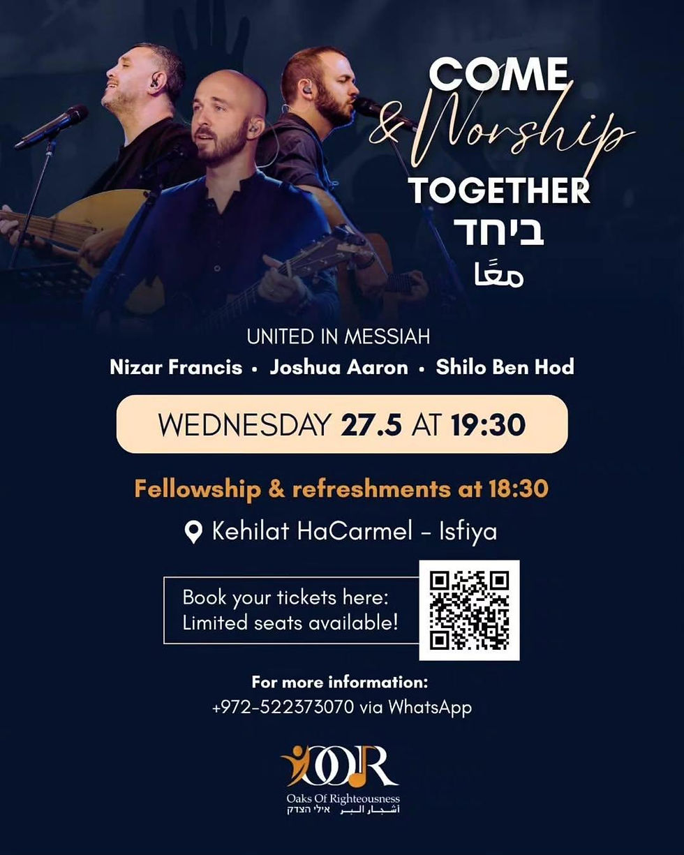 Oaks of Righteous Worship Night - Joshua Aaron, Nizar Francis, & Shilo Ben Hod