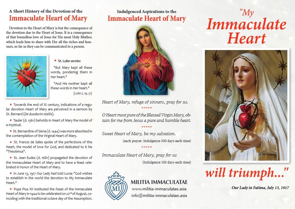 My Immaculate Heart will triumph