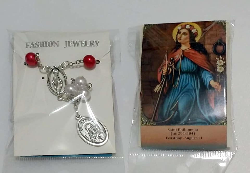 Thumbnail: CHAPLET- ST. PHILOMENA 2 with minicrucifix