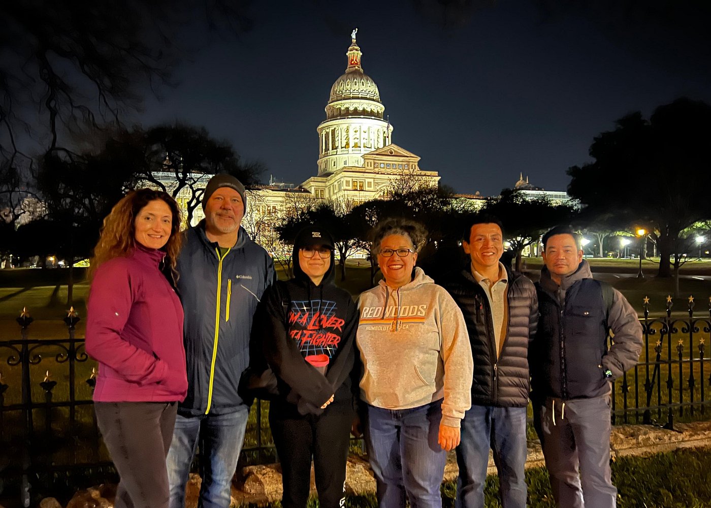 Ghost tour guests in downtown Austin, Texas