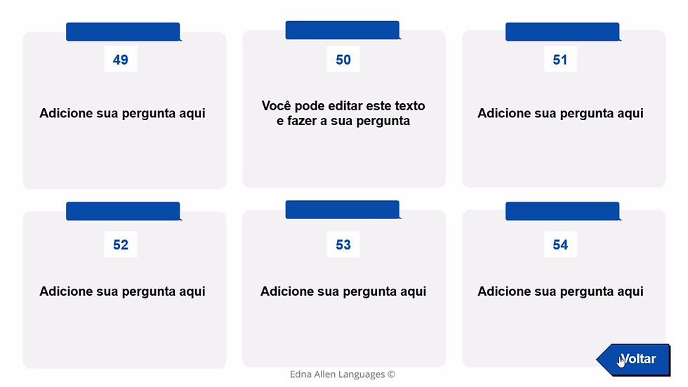 Miniatura: Cartas para Conversação em Português - Versão PPT Editável