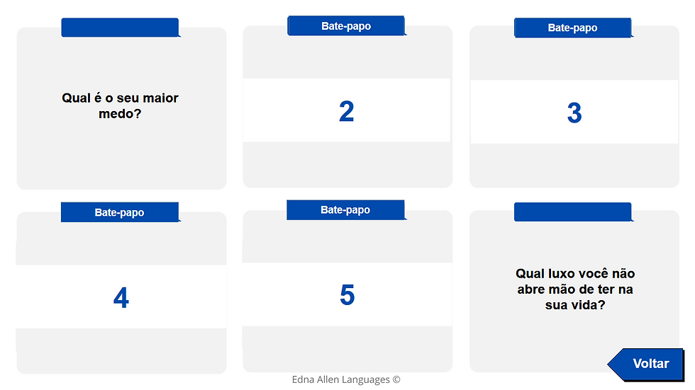 Miniatura: Cartas para Conversação em Português - Versão PPT Editável