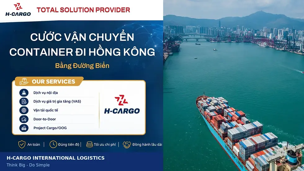 Cước vận chuyển container đi Hồng Kông bằng đường biển - tàu container chở hàng ra vào cảng Hồng Kông