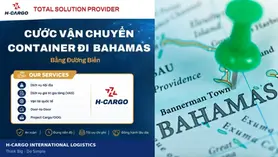 Cước vận chuyển container đi Bahamas bằng đường biển - bản đồ đánh dấu vị trí Bahamas
