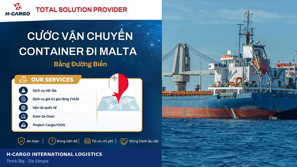 Cước vận chuyển container đi Malta bằng đường biển