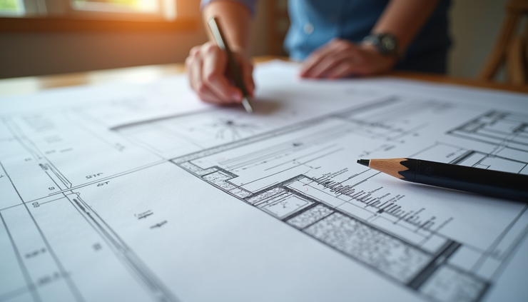 Plano de instalación de un sistema de climatización en una vivienda