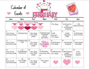 February&#96;s Calendar of Events