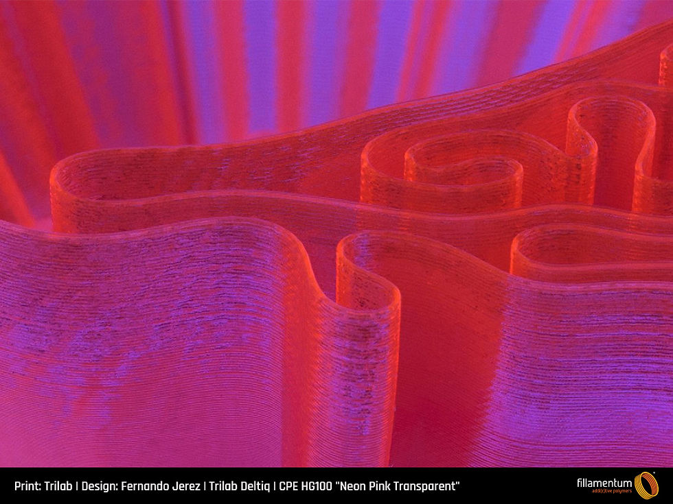 Thumbnail: Fillamentum CPE HG100 Neon Pink Transparent  1.75mm 750gr